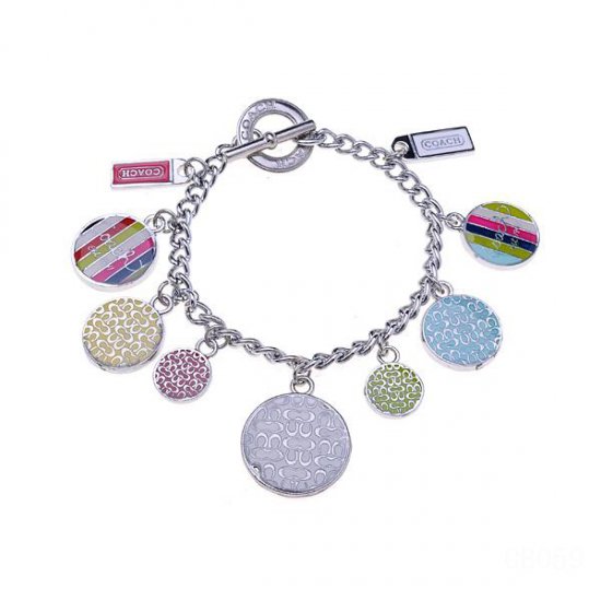 Coach Circle Silver Bracelets CWF - Click Image to Close